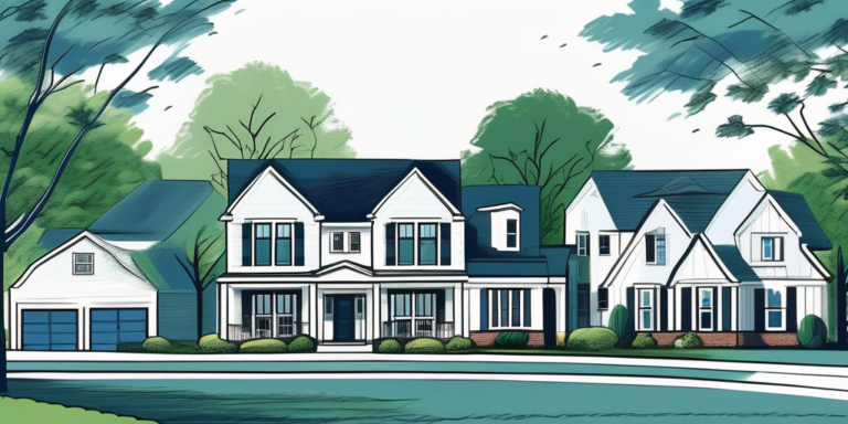 A picturesque mooresville neighborhood with various styles of residential houses