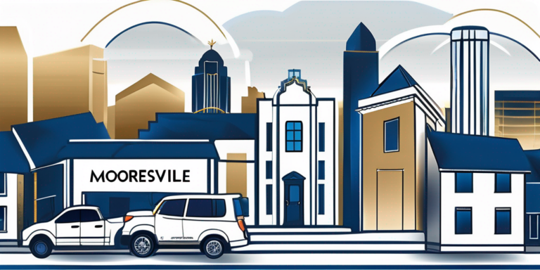 A scenic mooresville cityscape with an emphasis on real estate properties